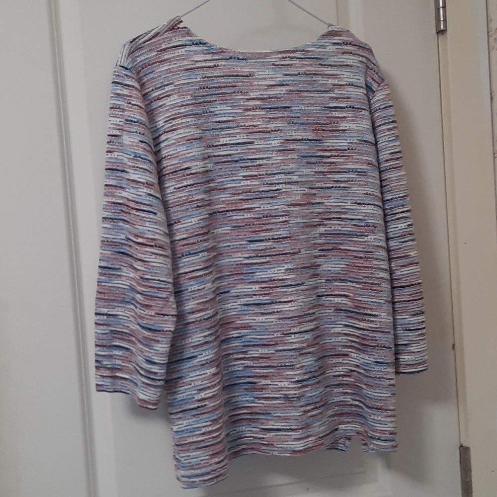 Multicolored Horizontal Thin Striped Top - image 4